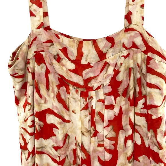 Diane Von Furstenberg Silk Cotton Coral Reef Print Dress - Picture 2 of 9